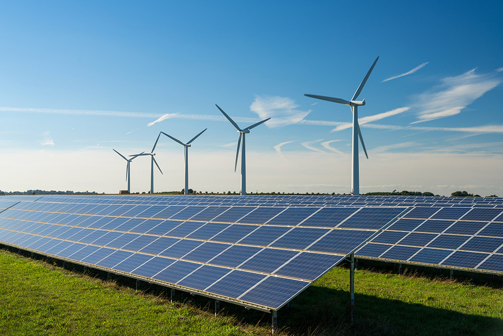 Wind turbine energy generators on wind farm